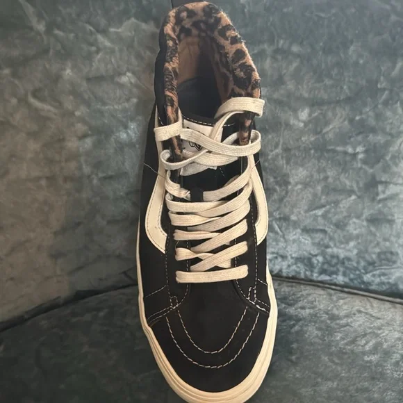 Vans Ultra Crush Leopard Lined Suede Skater High Tops Men’s 8.5 - Picture 7 of 13